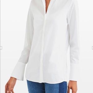 Carlisle PerSe White Cotton Blouse size 0 New NWT